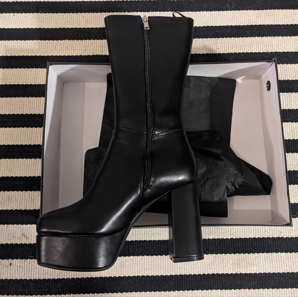 Lamoda Platform Heel Black LMF1209 Women's